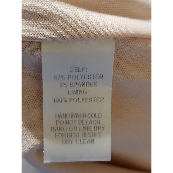 LuLus Vneck soft blush pink M ruffle sleeve form fitting cocktail dress - Picture 5 of 6